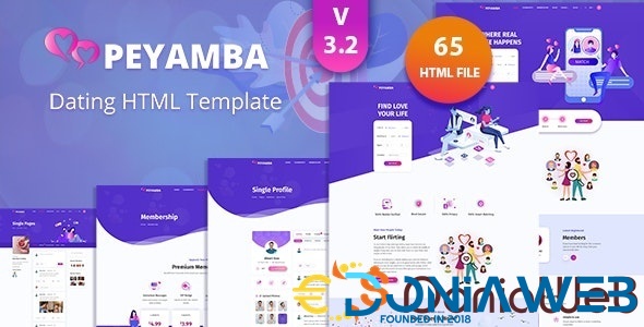 Peyamba - Dating Website HTML Template