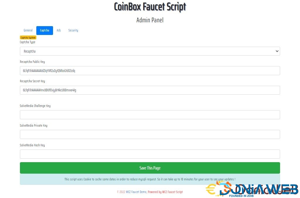 CoinBox Faucet Script (FREE)