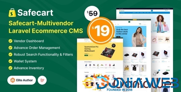 Safecart – Multi-Vendor Laravel eCommerce platform