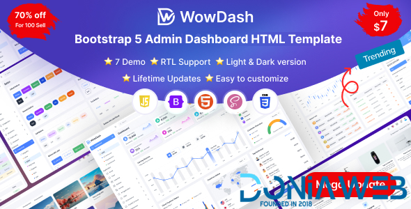 WowDash - Admin Dashboard Template Bootstrap 5 HTML Multipurpose