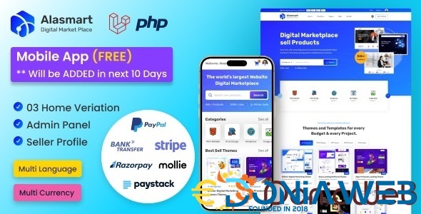 Alasmart - Digital Product Download Marketplace Laravel Script