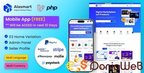 More information about "Alasmart - Digital Product Download Marketplace Laravel Script"