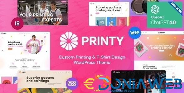 Printy - Custom Printing & T-Shirt Design WordPress Theme