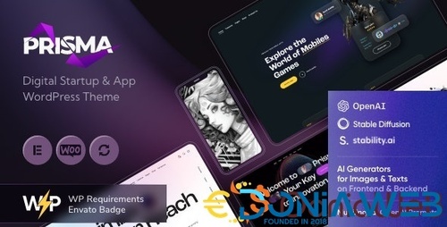More information about "Prisma - Digital Startup & App WordPress Theme"