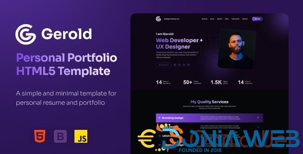 Gerold - Personal Portfolio HTML Template