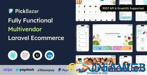 More information about "Pickbazar- Multivendor Laravel Ecommerce with React, Next Js, GraphQL & REST API"