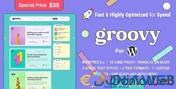 Groovy - Modern & Lightweight Blog for WordPress