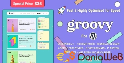 More information about "Groovy - Modern & Lightweight Blog for WordPress"