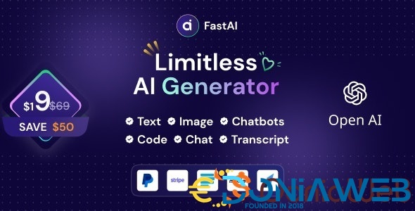 More information about "FastAi - SaaS AI Content Voice Text Image Chat & Code Generator"