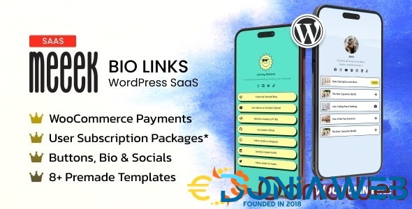 Meeek - Bio Links SaaS (WordPress)