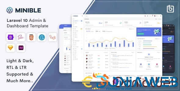 Minible - Laravel 10 Admin & Dashboard Template