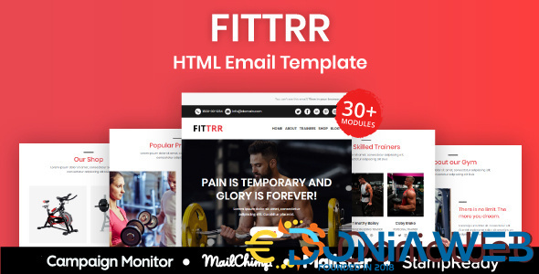 More information about "Fittrr - Multipurpose Responsive Email Template + Mailster + StampReady Builder + Mailchimp Editor"