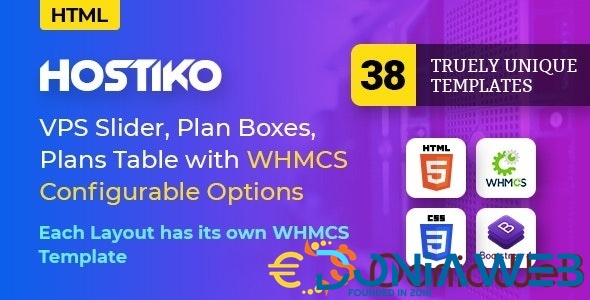 Hostiko - Hosting HTML & WHMCS Template With Isometric Design