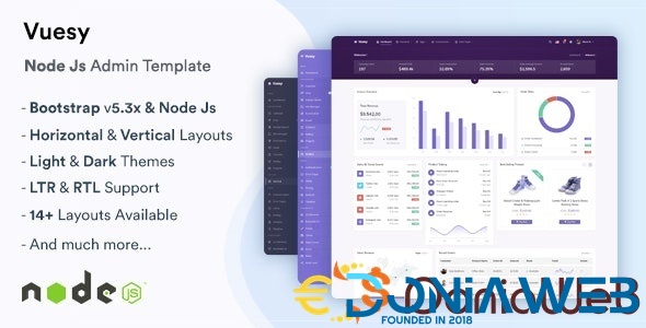 Vuesy - NodeJs Admin & Dashboard Template