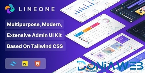 More information about "Lineone - Multipurpose Tailwind CSS Admin Template based on HTML, HTML + Laravel"