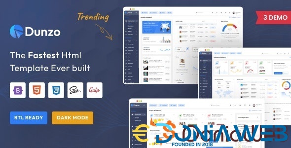 Dunzo - Bootstrap Admin Dashboard Html Template