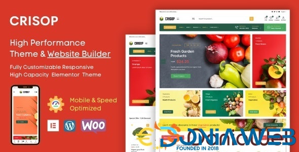 Crisop - Elementor Grocery Store & Food WooCommerce Theme Crisop