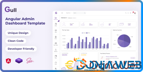 More information about "Gull - Angular 18+ Admin Dashboard Template"