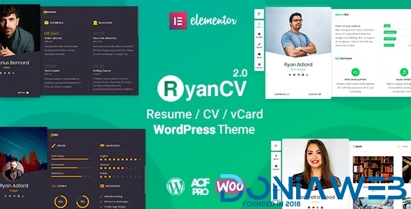 RyanCV - Best CV Resume WordPress