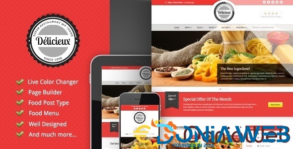 Delicieux - Restaurant Wordpress Theme