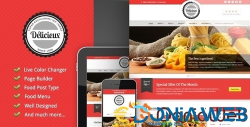 More information about "Delicieux - Restaurant Wordpress Theme"