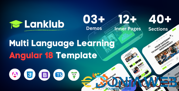 Lanklub - Multi Language Learning Angular 18 Template