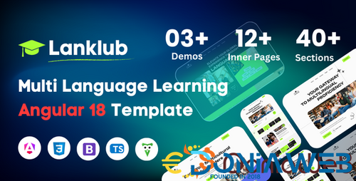 More information about "Lanklub - Multi Language Learning Angular 18 Template"