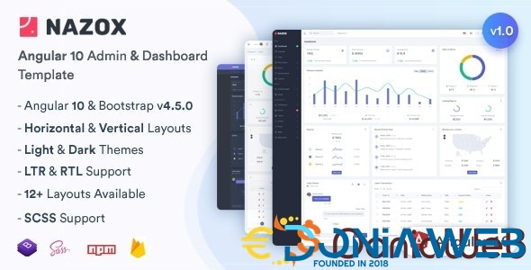 Nazox - Angular 10 Admin & Dashboard Template
