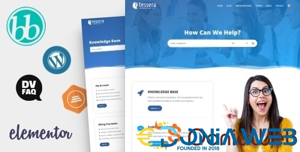 Tessera - Elementor Knowledge Base & Support Forum WordPress Theme