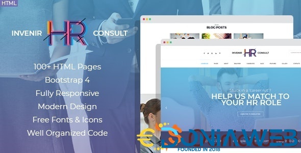 Invenir - HR recruiting agency HTML template