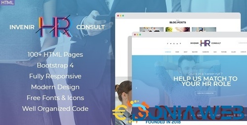 More information about "Invenir - HR recruiting agency HTML template"