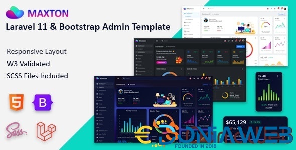 Maxton - Laravel 11, Yii, CodeIgnitor Admin & Dashboard Template