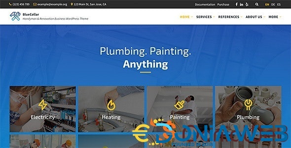 BlueCollar - Handyman & Renovation Business WordPress Theme