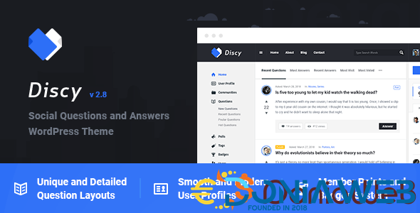 Discy - Social Questions and Answers WP Themes