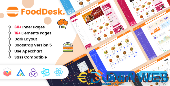 FoodDesk - React Food Delivery Admin Dashboard Template