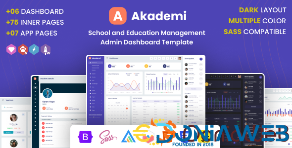 Akademi : School and Education Management Admin Dashboard Template