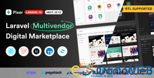 More information about "Pixer - React Laravel Ecommerce Multivendor Digital Marketplace"