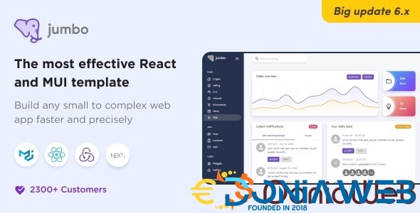 Jumbo - React Admin Template with Material-UI