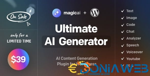 MagicAI for WordPress - AI Text, Image, Chat, Code, and Voice Generator