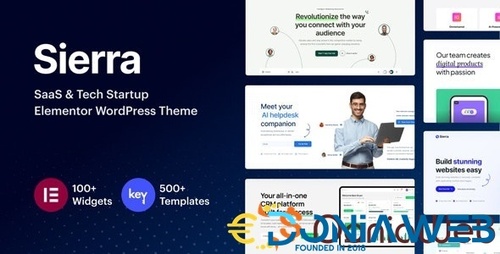 More information about "Sierra - SaaS & Tech Startup Elementor WordPress Theme"