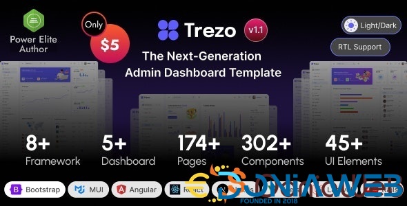 Trezo - Bootstrap, React, Angular, Vue, Laravel & Rails Admin Dashboard HTML Template