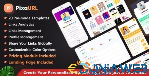 More information about "PixaURL - Run Your Own SaaS Platform for Building Bio URL , Mini Sites, Digital Cards"