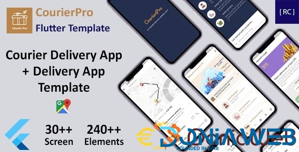 Courier Delivery Flutter 3 App Template | 2 Apps | User App + Delivery App | CourierPro