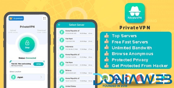 Private VPN App - Free VPN Server - Paid VPN Servers - Admob Facebook Ads - Fast VPN & Secure VPN