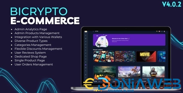 Ecommerce Addon for Bicrypto - Digital Products, Wishlist, Licenses