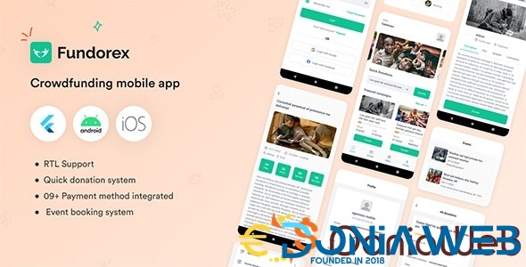 Crowdfunding Platform Flutter Mobile App - Fundorex