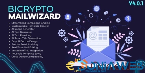 More information about "MailWizard Addon For Bicrypto - AI Image Generator, AI Content Generator, Drag&Drop Email Editor"