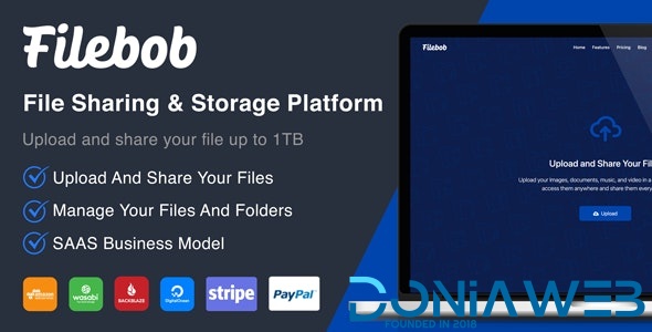 Filebob v1.7 - File Sharing And Storage Platform (SAAS) + Addons [Extended License]