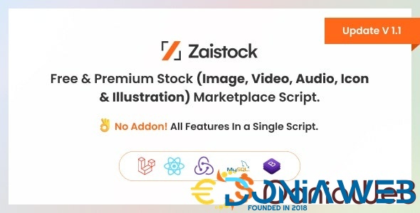 Zaistock - Free & Premium Stock Photo, Video, Audio, Icon Illustration Script