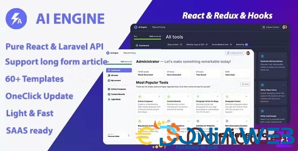 AI Engine v1.1.6 – AI Copywriter & Content Writer (SAAS)